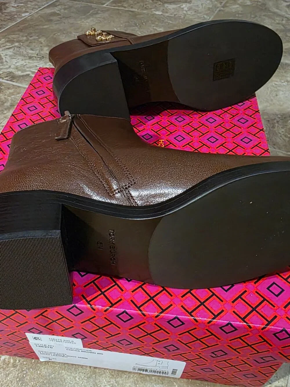 Tory Burch glossy brown